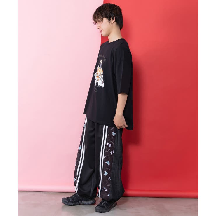 桜咲千依さんコラボ第5弾 ちょこにゃんず ジャージ×デニム切替パンツ | ScoLar | 詳細画像10 