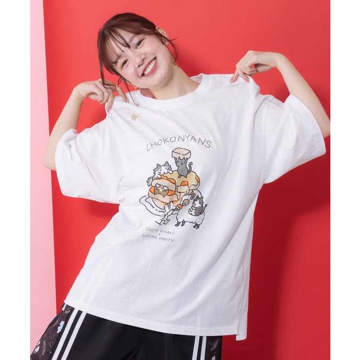 桜咲千依さんコラボ第5弾 ちょこにゃんず パンケーキTシャツ | ScoLar | 詳細画像2 
