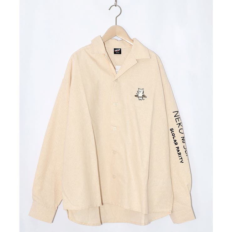 ネコの洗脳×ストライプ柄シャツ | ScoLar | 詳細画像16 