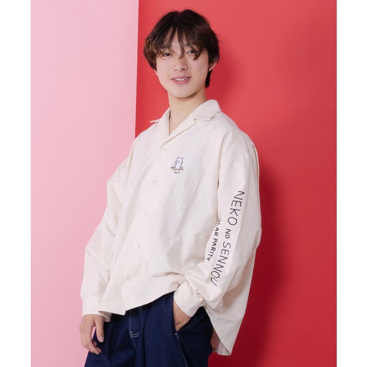 ネコの洗脳×ストライプ柄シャツ | ScoLar | 詳細画像10 