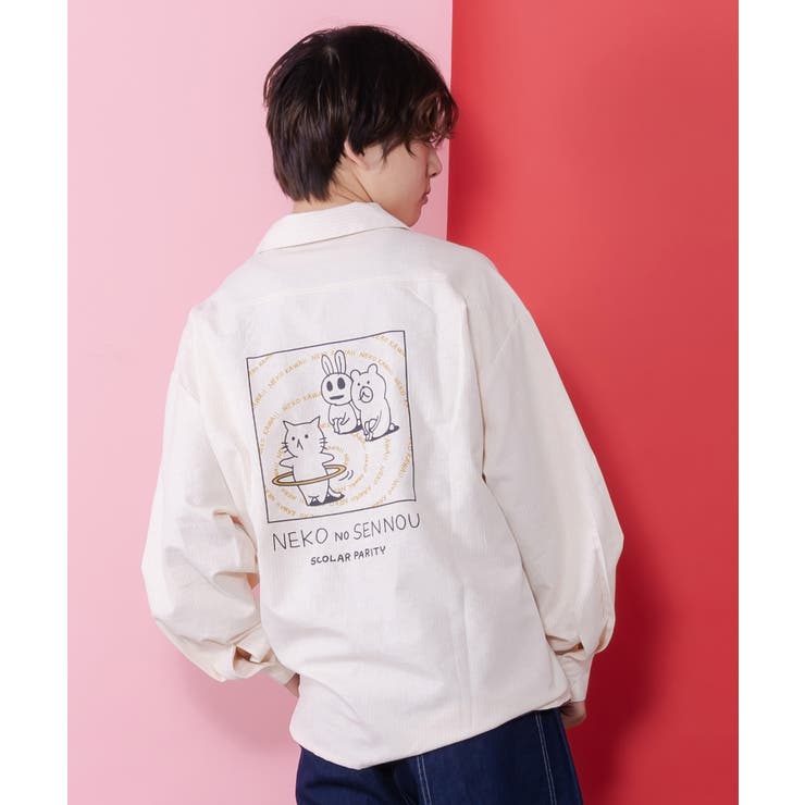 ネコの洗脳×ストライプ柄シャツ | ScoLar | 詳細画像13 