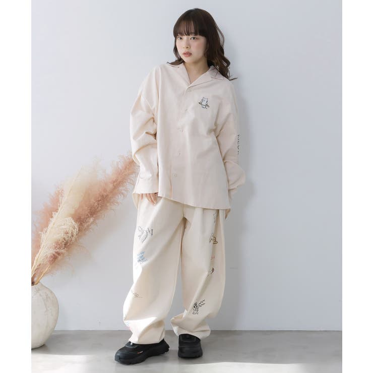 ネコの洗脳×ストライプ柄シャツ | ScoLar | 詳細画像1 