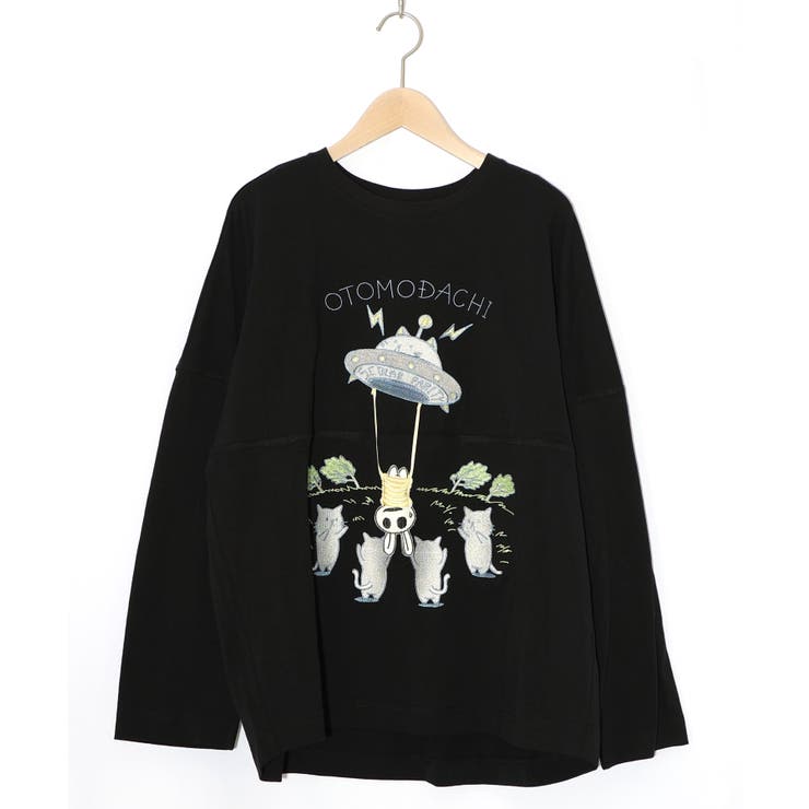 ブラック | ネコ星へのご招待Tシャツ | ScoLar
