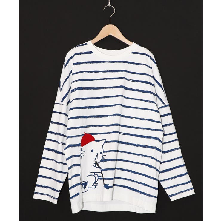 画家ネコボーダーTシャツ | ScoLar | 詳細画像13 