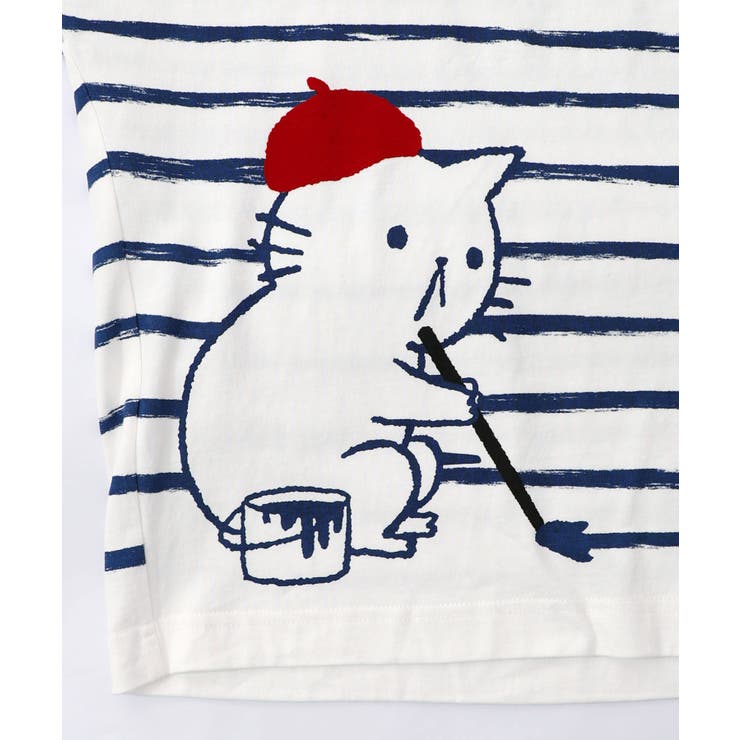 画家ネコボーダーTシャツ | ScoLar | 詳細画像15 