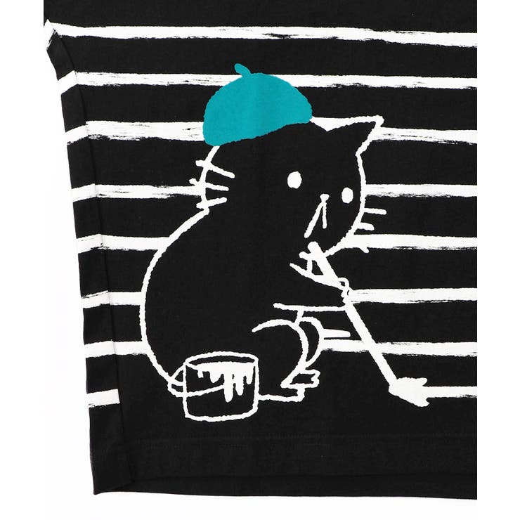 画家ネコボーダーTシャツ | ScoLar | 詳細画像17 