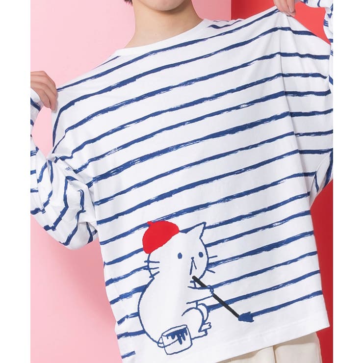 画家ネコボーダーTシャツ | ScoLar | 詳細画像12 