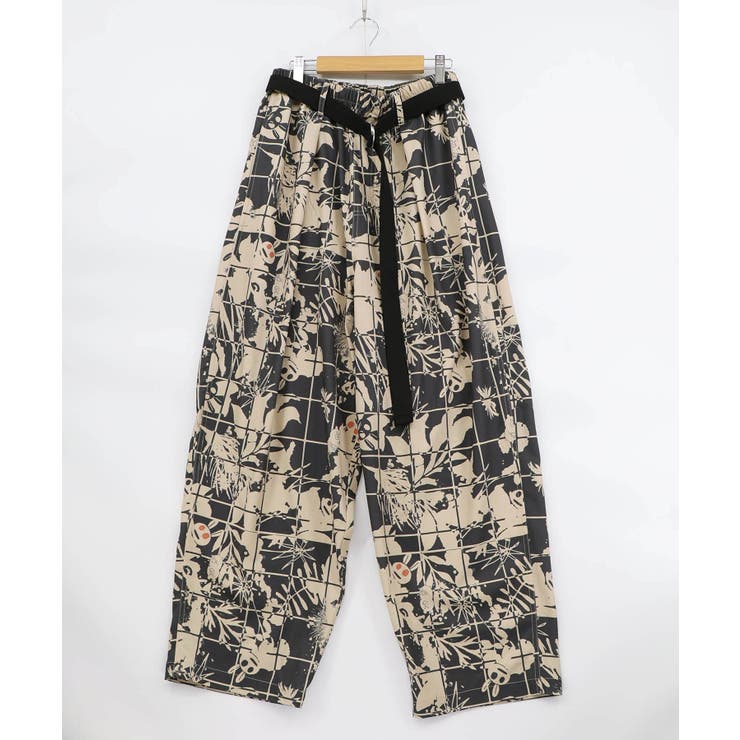 メルヘン恐竜柄orレトロ障子柄 ベルト付きパンツ | ScoLar | 詳細画像17 