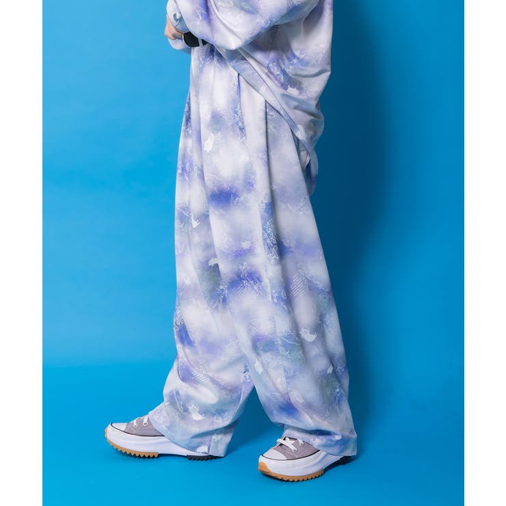 メルヘン恐竜柄orレトロ障子柄 ベルト付きパンツ | ScoLar | 詳細画像11 