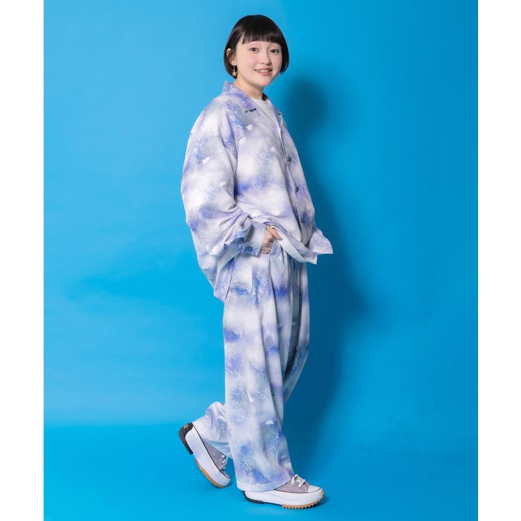 メルヘン恐竜柄orレトロ障子柄 ベルト付きパンツ | ScoLar | 詳細画像13 