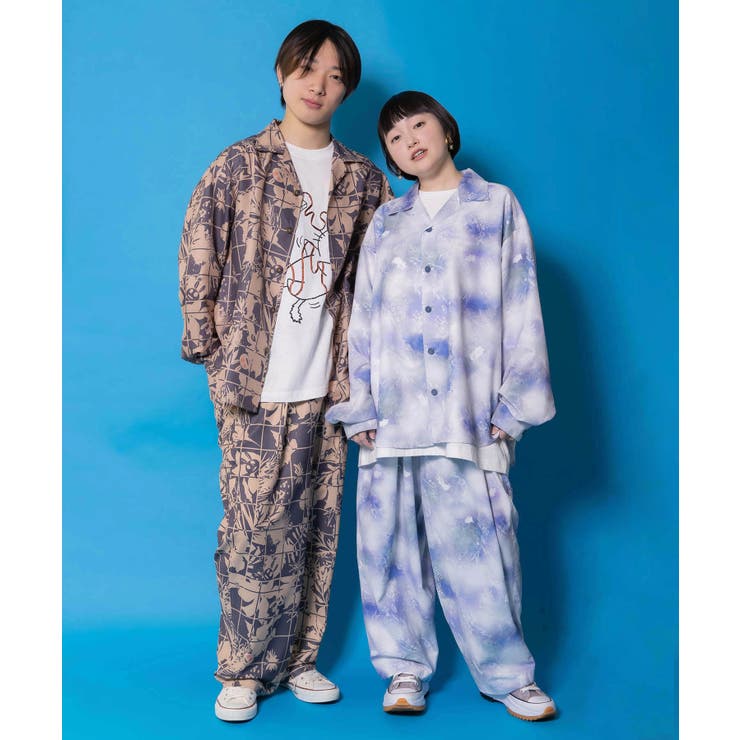 メルヘン恐竜柄orレトロ障子柄 ベルト付きパンツ | ScoLar | 詳細画像3 