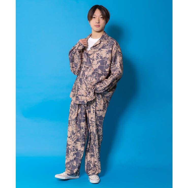 メルヘン恐竜柄orレトロ障子柄 ベルト付きパンツ | ScoLar | 詳細画像4 