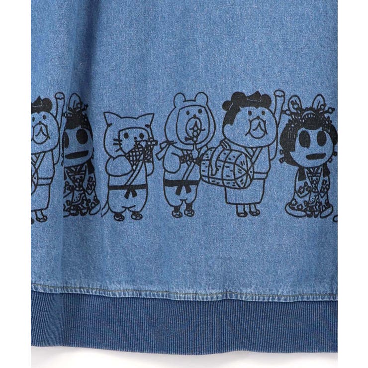 通勤Parity忍者柄フード付きデニムベスト | ScoLar | 詳細画像16 