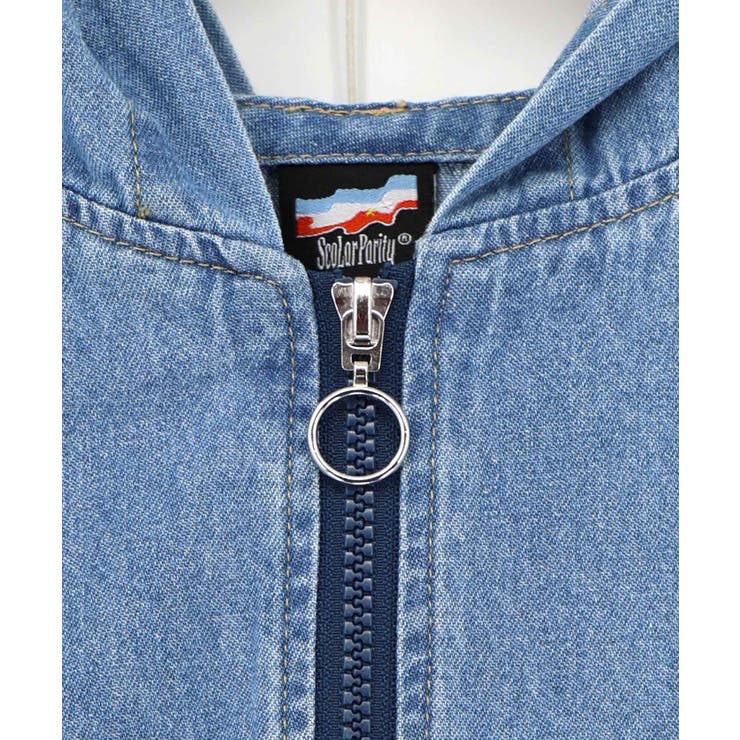 通勤Parity忍者柄フード付きデニムベスト | ScoLar | 詳細画像18 