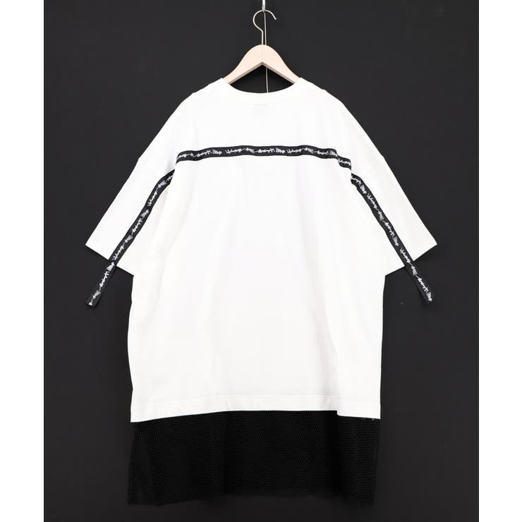 夜更かしガブ 裾メッシュ切替Tシャツ | ScoLar | 詳細画像9 