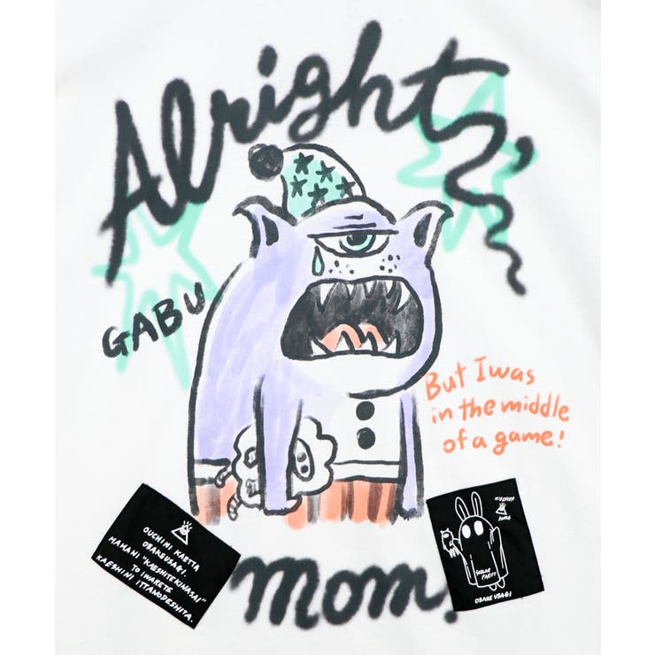 夜更かしガブ 裾メッシュ切替Tシャツ | ScoLar | 詳細画像10 