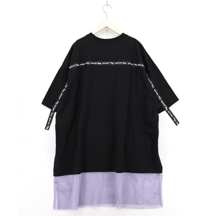 夜更かしガブ 裾メッシュ切替Tシャツ | ScoLar | 詳細画像11 