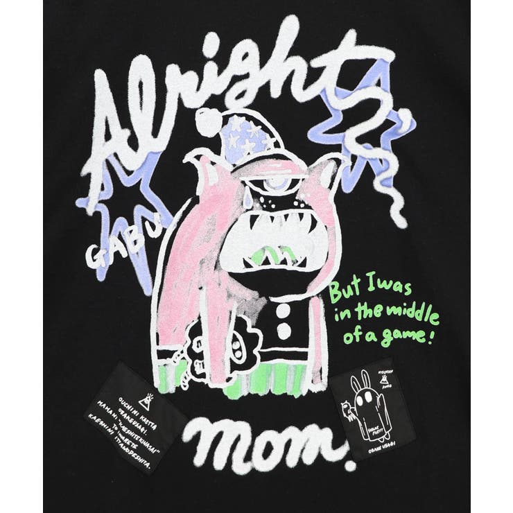 夜更かしガブ 裾メッシュ切替Tシャツ | ScoLar | 詳細画像12 