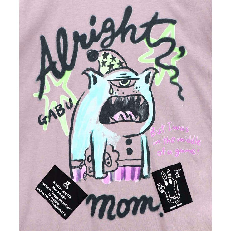 夜更かしガブ 裾メッシュ切替Tシャツ | ScoLar | 詳細画像14 