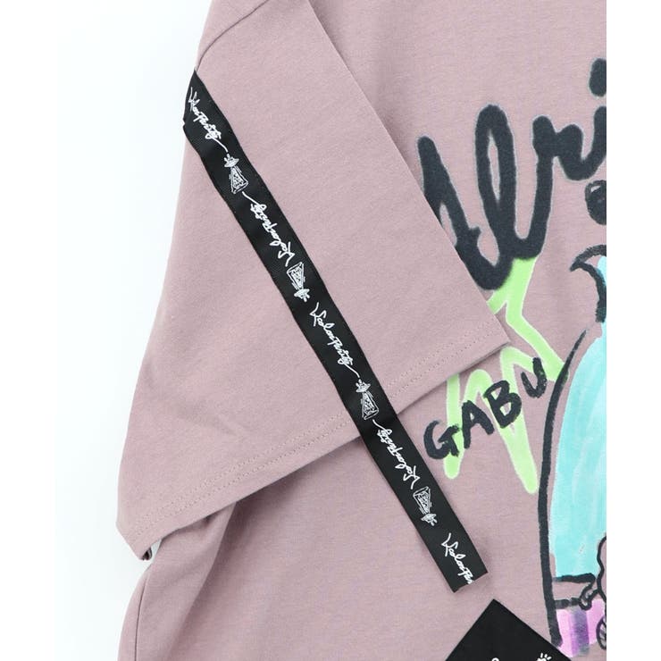 夜更かしガブ 裾メッシュ切替Tシャツ | ScoLar | 詳細画像17 