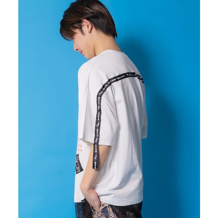 夜更かしガブ 裾メッシュ切替Tシャツ | ScoLar | 詳細画像3 