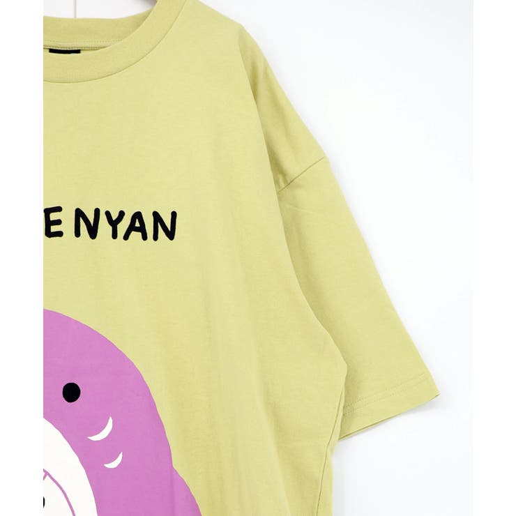 しっぽ飛び出しサメニャン柄Tシャツ | ScoLar | 詳細画像14 
