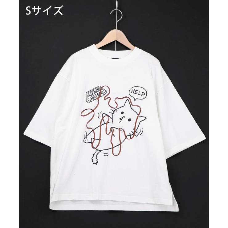 カセットテープにからまるネコTシャツ | ScoLar | 詳細画像11 