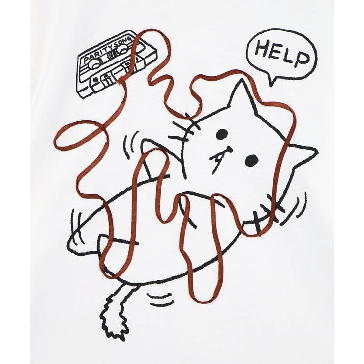 カセットテープにからまるネコTシャツ | ScoLar | 詳細画像12 