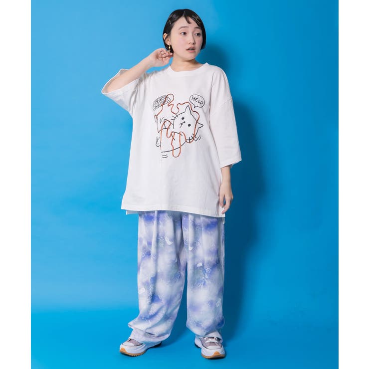 カセットテープにからまるネコTシャツ | ScoLar | 詳細画像1 