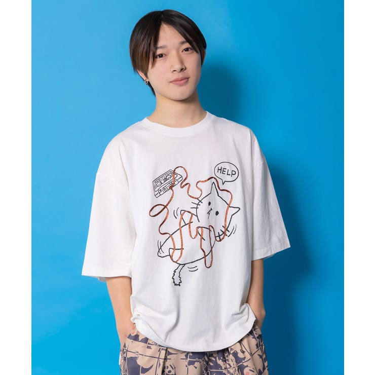 カセットテープにからまるネコTシャツ | ScoLar | 詳細画像8 