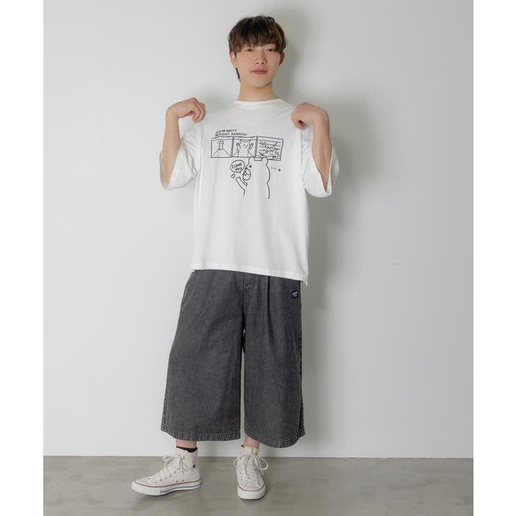 片思いクマと全力拒否ネコTシャツ | ScoLar | 詳細画像1 