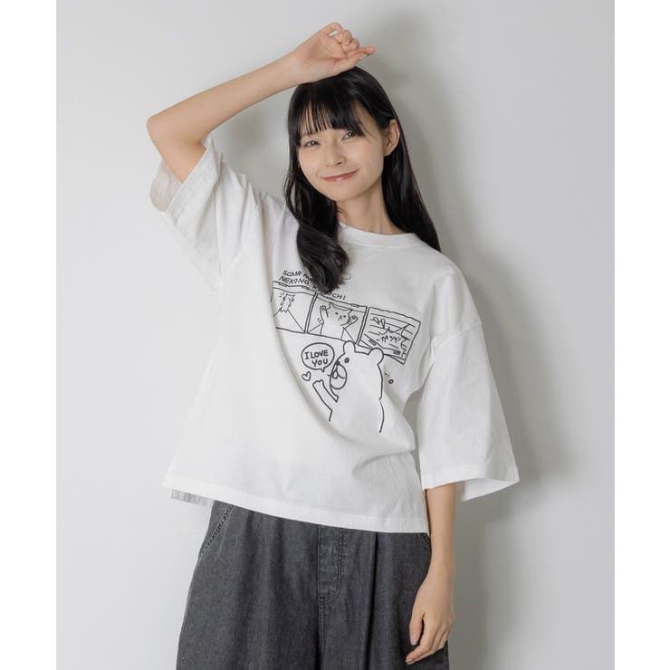 片思いクマと全力拒否ネコTシャツ | ScoLar | 詳細画像7 