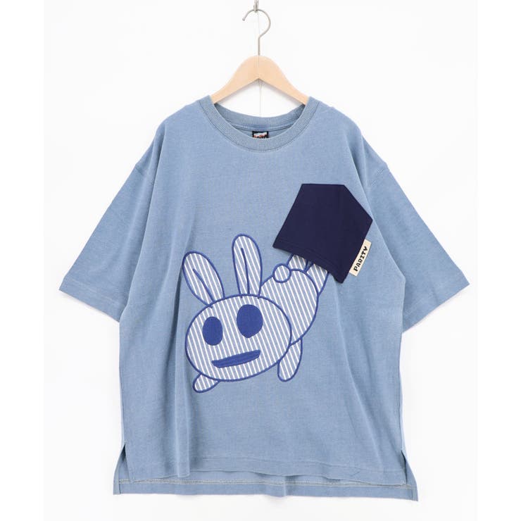 ポケットからこぼれウサギ アップリケTシャツ | ScoLar | 詳細画像12 