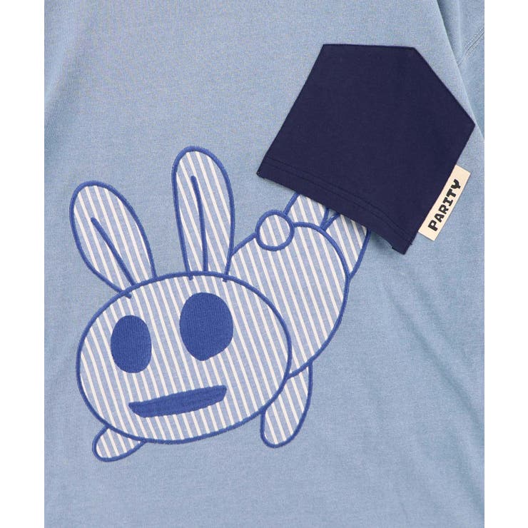 ポケットからこぼれウサギ アップリケTシャツ | ScoLar | 詳細画像13 