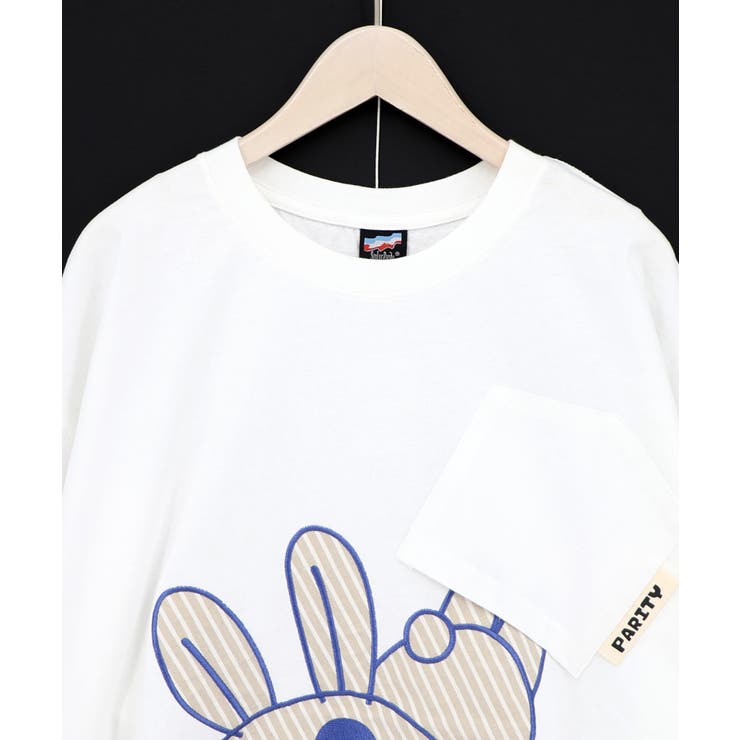 ポケットからこぼれウサギ アップリケTシャツ | ScoLar | 詳細画像15 
