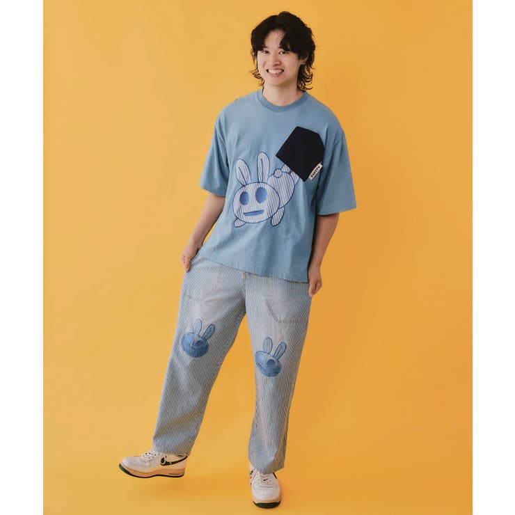 ポケットからこぼれウサギ アップリケTシャツ | ScoLar | 詳細画像8 