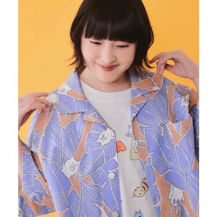 Parityキャラ トロピカルリーフ柄シャツ | ScoLar | 詳細画像10 