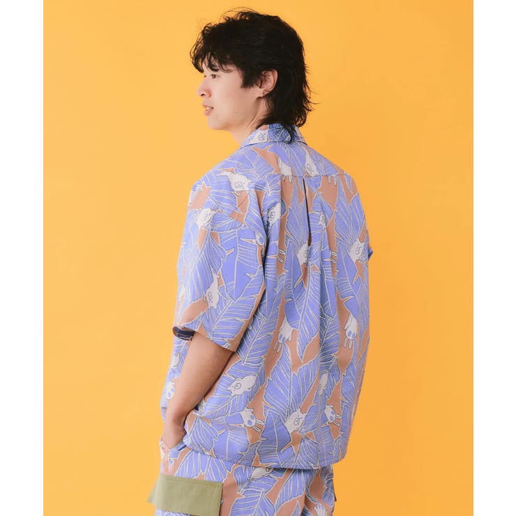 Parityキャラ トロピカルリーフ柄シャツ | ScoLar | 詳細画像3 