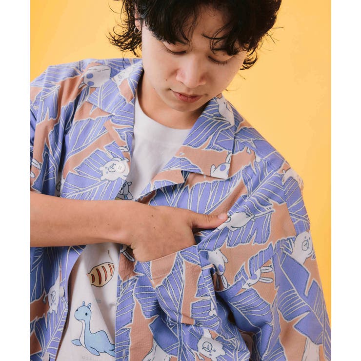 Parityキャラ トロピカルリーフ柄シャツ | ScoLar | 詳細画像4 
