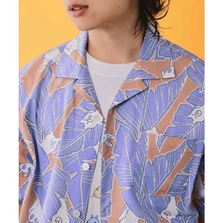 Parityキャラ トロピカルリーフ柄シャツ | ScoLar | 詳細画像5 