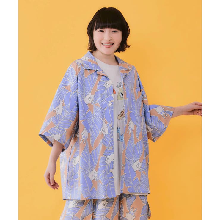 Parityキャラ トロピカルリーフ柄シャツ | ScoLar | 詳細画像6 