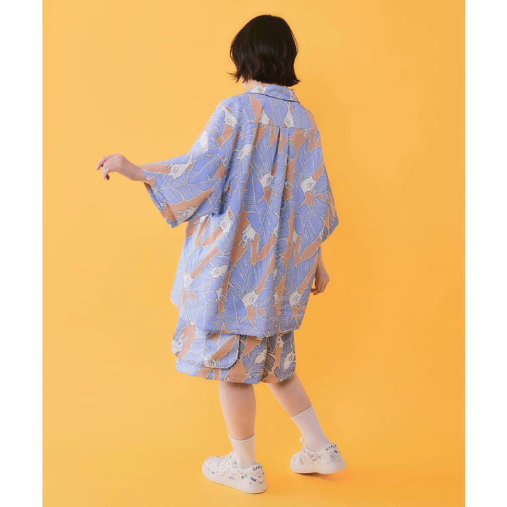 Parityキャラ トロピカルリーフ柄シャツ | ScoLar | 詳細画像8 