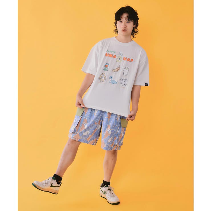 Parityキャラ トロピカルリーフ柄ハーフパンツ | ScoLar | 詳細画像1 