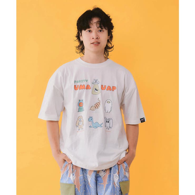 オフホワイト | UMA・UAP集合柄Tシャツ | ScoLar