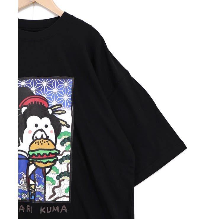 はんなりクマバーガー柄Tシャツ | ScoLar | 詳細画像15 
