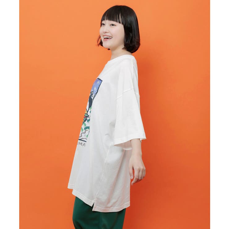 はんなりクマバーガー柄Tシャツ | ScoLar | 詳細画像3 