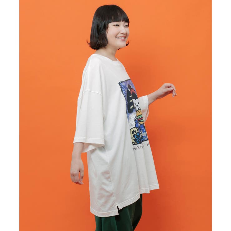 はんなりクマバーガー柄Tシャツ | ScoLar | 詳細画像6 