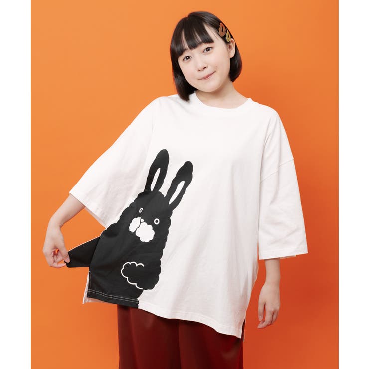 オフホワイト | おててつなぎ ネコorラビルTシャツ | ScoLar