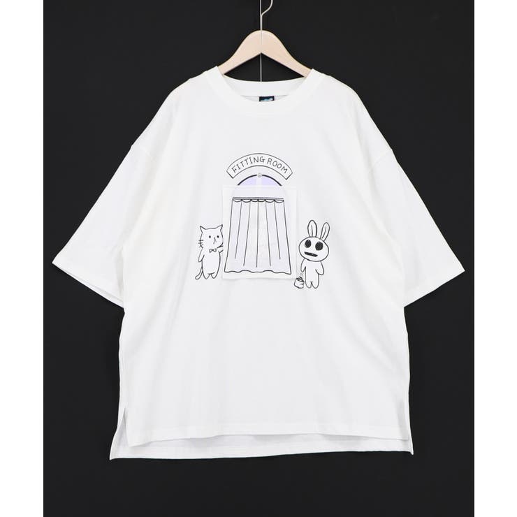 試着室の秘密 お着替え中クマ柄Tシャツ | ScoLar | 詳細画像8 