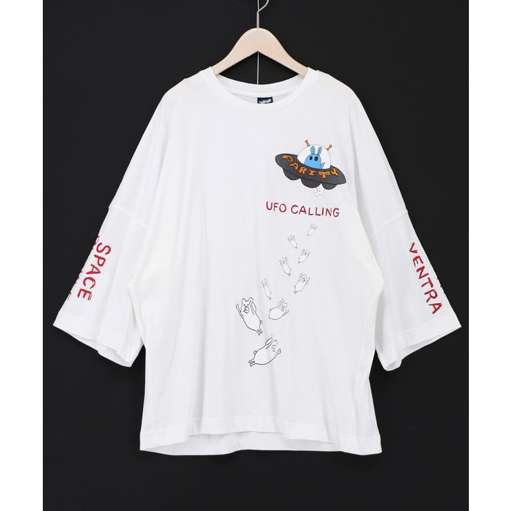 UFO離脱クマ柄Tシャツ | ScoLar | 詳細画像7 